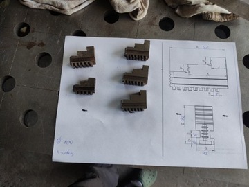 Szczęki tokarskie 100 mm prl