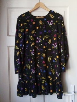 sukienka Zara TRF w kwiaty floral vintage M