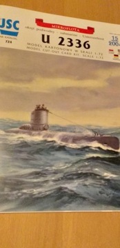 Model kartonowy okrętu podwodnego XXIII U-2336