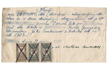  Opłata stemplowa na dokumencie 1924
