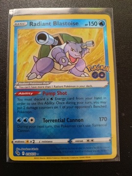 Karta Pokémon Radiant Blastoise Pokemon GO 18/78