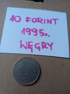 Moneta obiegowa 10 forint 1995r. Węgry 10 forintów