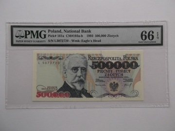 500000 złotych 1993 ser.L  PMG66   EPQ