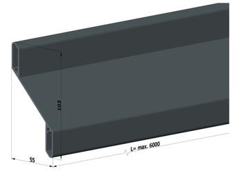 Profil aluminiowy, ogrodzenie aluminiowe, profil Z, profil 6 mb