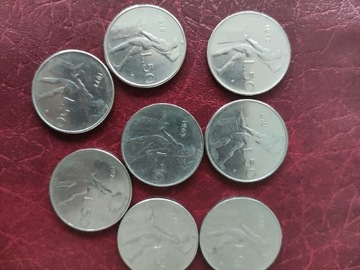 Włochy 50 lirów 1955 ,1963,1973,1975,1977,78,79,81