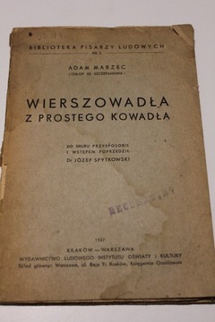 Adam Marzec "Wierszowadła z prostego kowadła"