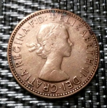 Anglia Elżbieta II Half Penny 1956 brąz