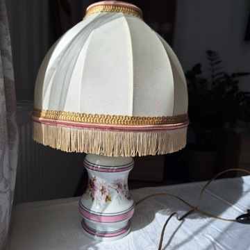 Lampa biurkowa porcelanowa Francja