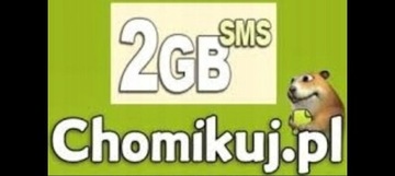 Chomikuj 2GB - KOD SMS - SZYBKO Ważny Bezterminowo