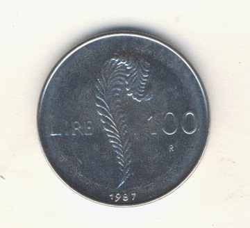 100 Lirów 1987 r