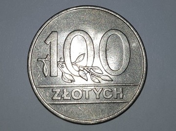 MONETA, POLSKA, 100 ZŁ, 1990