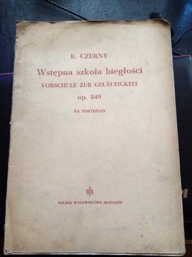 Wstępna szkoła bieglości na fortepian Czerny 1956 