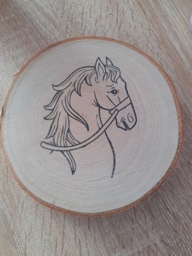 Koń. Plaster drewna dekoracyjny ozdobny podkładka