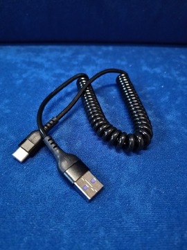 USB 3C  Kabel  sprężynka 