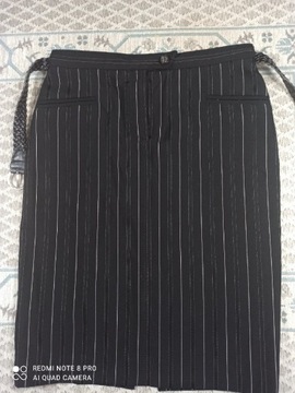 Spódnica Versace ołówkowa czarna w paski