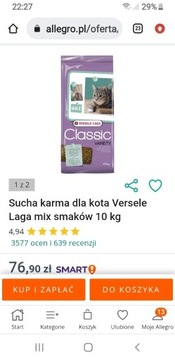 Karma sucha 10 kg dla kotów doroslych 