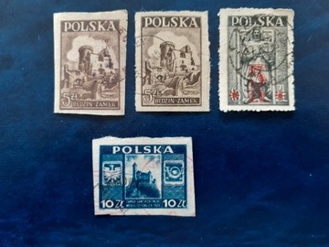 PRL znaczki 1946r- zabytki Fisz 408-410