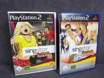 Singstar Deutsch Rock Pop+Vol 2 Zestaw Sony PS2