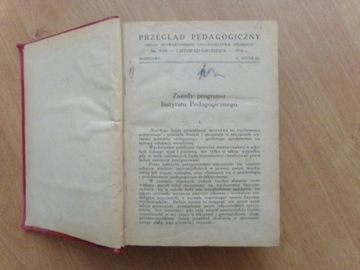 Przegląd Pedagogiczny lata 1918 - 1921