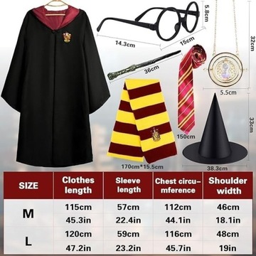Harry Potter kompletne przebranie cosplay M lub L