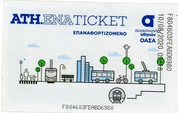 bilet metro autobus tramwaj ATHENS CARD Grecja
