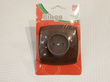 Bingo Gniazdo pojedyncze b/u 16A IP20 brązowe
