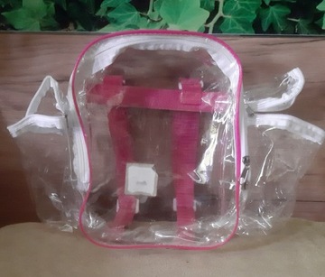 Przeźroczysty plecak kosmetyczka dla dziecka