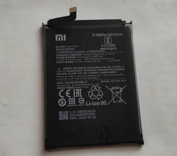 Xiaomi Redmi Note 9 Pro bateria BN53