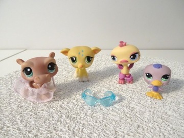 Littlest Pet Shop zestaw 4 figurek LPS 