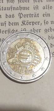 2 euro Belgia 10 lat euro w obiegu 2012
