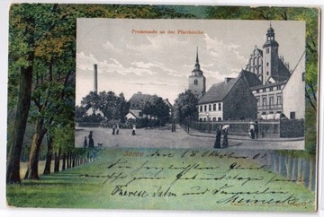ŻARY Sorau promenada kościół 1903