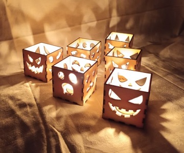 Lampki Halloween Jack'O Lantern - kpl. 6 sztuk