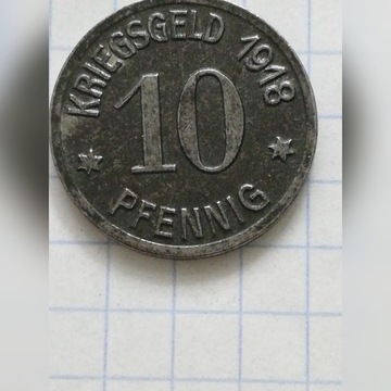 10 pfennig 1918 Racibórz, Ratibor. 