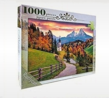 Puzzle 1000 elementów Góry Alpy Las Krajobraz