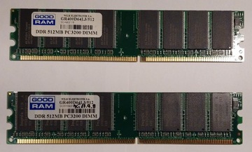 Pamięć RAM Goodram DDR 512 MB 400