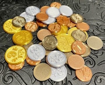 Everdell zestaw monet punktowych, jak metalowe!