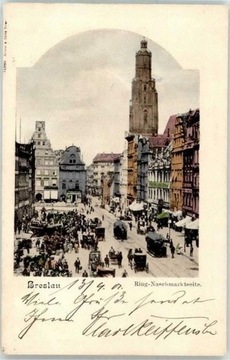 WROCŁAW Breslau Naschmarkt Targ Łakoci rynek 1901