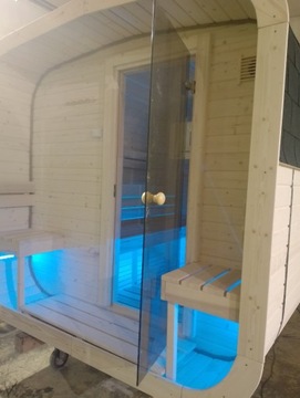 Sauna ogrodowa kwadro 250 cm, przedsionek otwarty
