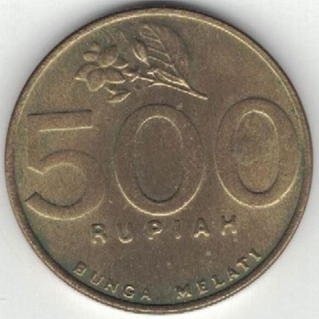 Indonezja 500 rupii 1997 24 mm