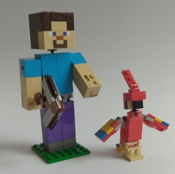 LEGO Minecraft 21148 - Steve BigFig z papugą 