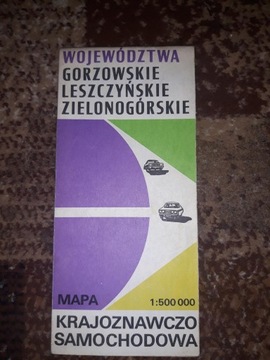 Gorzowskie Leszczyńskie Zielonogórskie mapa 1983