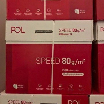 Papier A4 Polspeed 80g ryza, biały 500 arkuszy