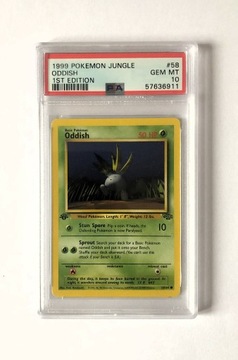 PSA 10 Pokemon Oddish Jungle 58/64 1st edition