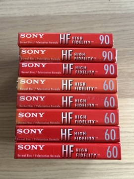 Zestaw kaset Sony HF90 HF60 nowe w folii 8 szt