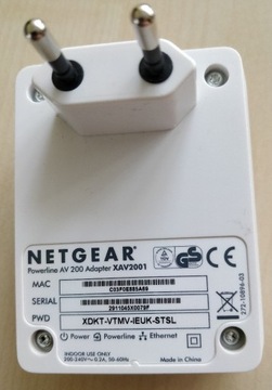 Transmitter powerline Adapter PLC Netgear XAV2001