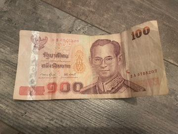 Tajlandia 100 baht banknot