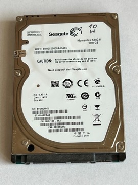 Seagate 500GB HDD 2,5 ST9500325AS NR 10