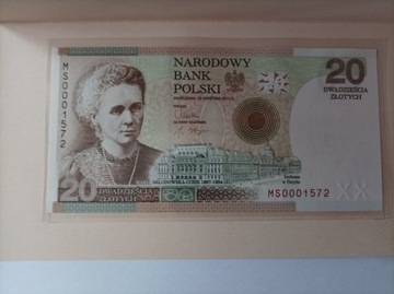 Banknot 20 Złotych Maria Skłodowska Curie NISKI 