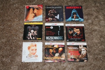Filmy DVD różne  z czasopism  w kopertach 