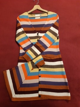 Unikat kolorowy sweter Fumblin Foe, wełna, r. S/M